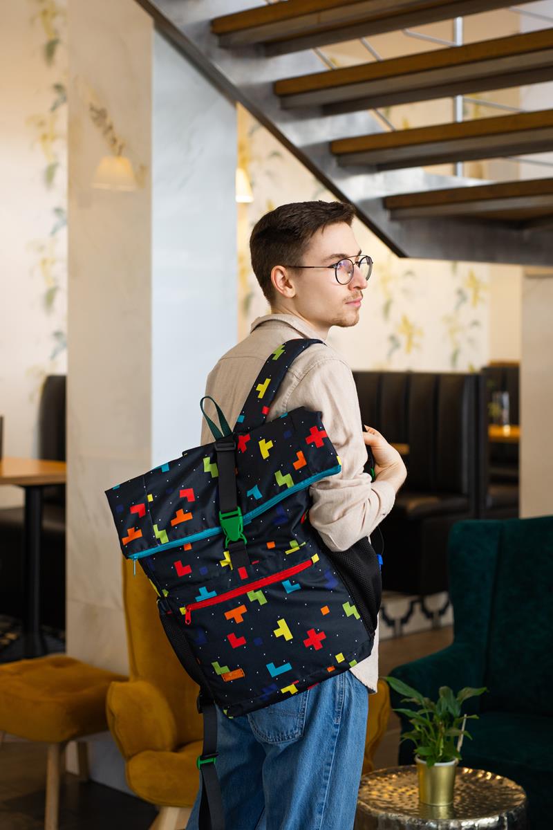 Plecak kurierski Kolorowe klocki