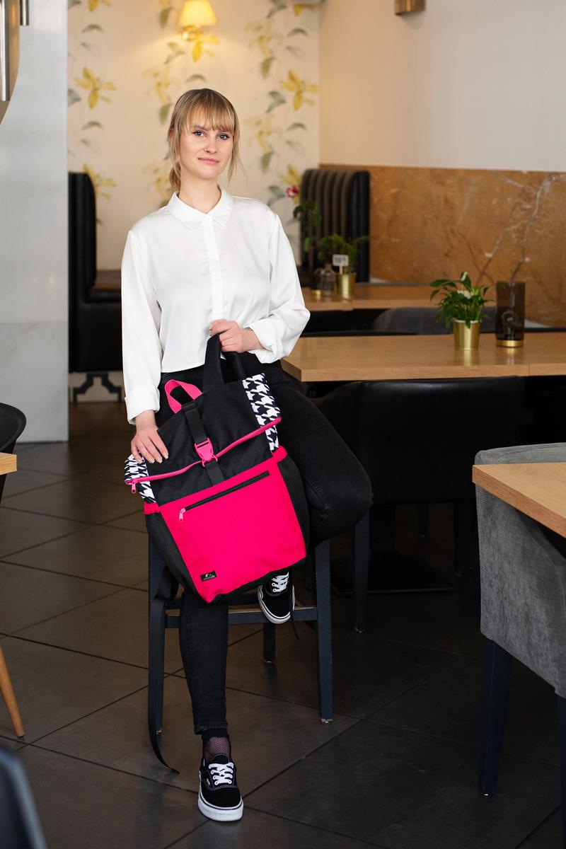 Plecak kurierski Neonowy róż